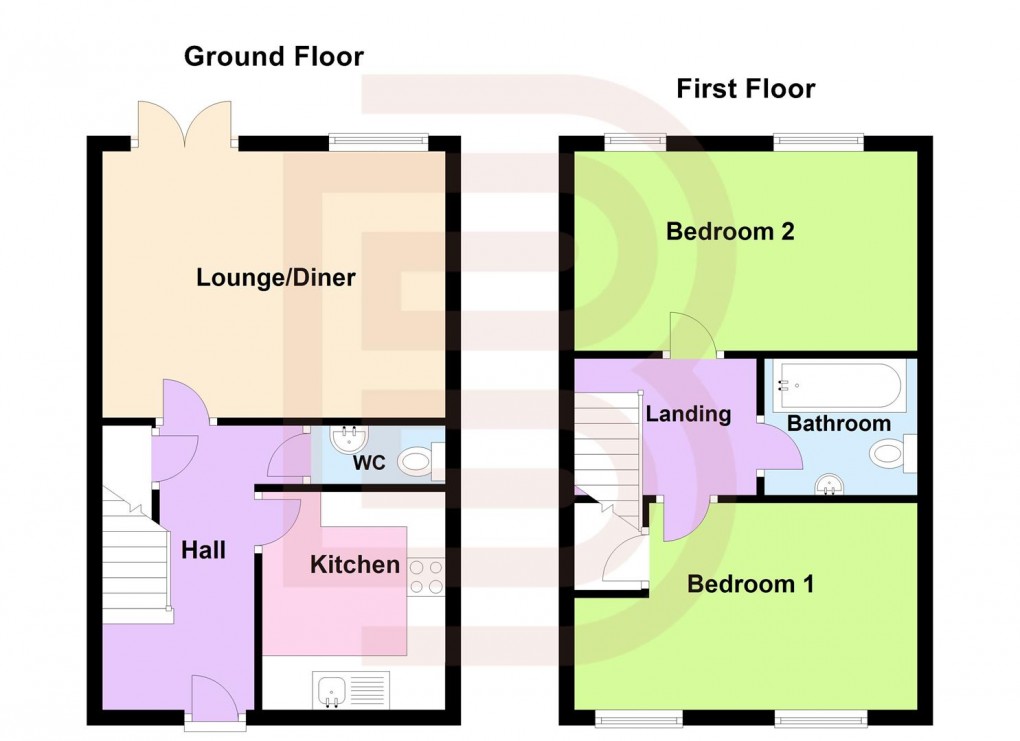 Floorplan for Trouton Drive, Houlton, Rugby