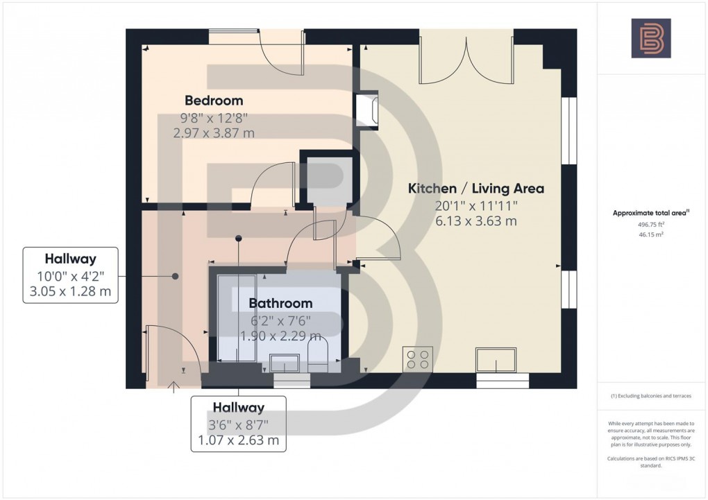 Floorplan for Tuning House, Maine Street, Houlton, Rugby