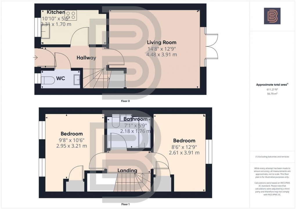 Floorplan for Aspen Close, Eden Park, Rugby