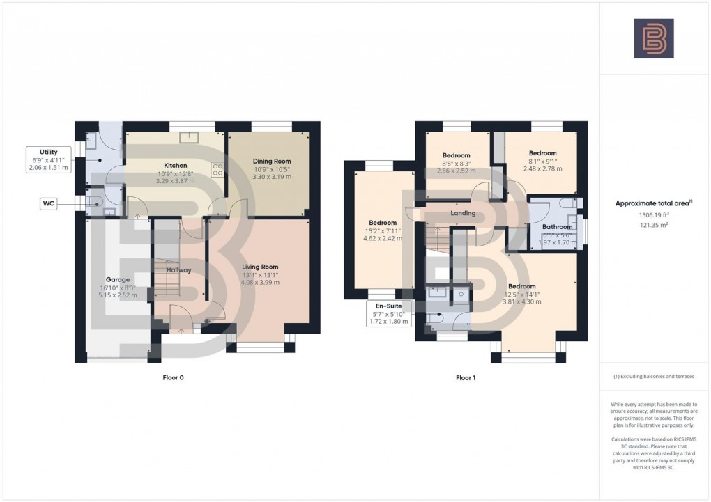 Floorplan for Harebell Way, Rugby