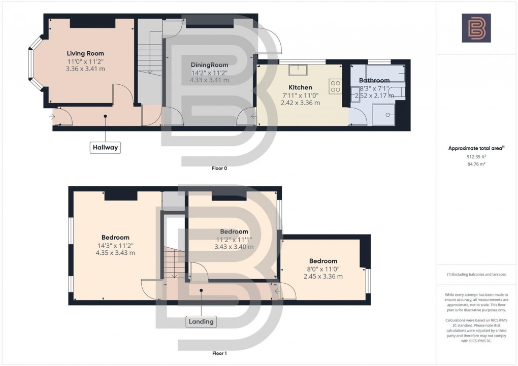 Floorplan for Avenue Road, Rugby