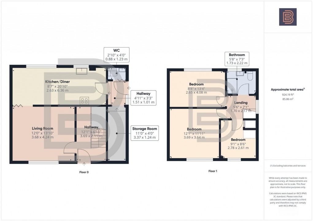 Floorplan for Marlborough Road, Rugby