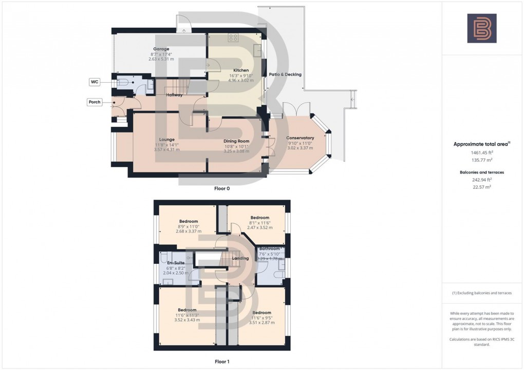 Floorplan for Maidenhair Drive, Boughton Vale, Rugby