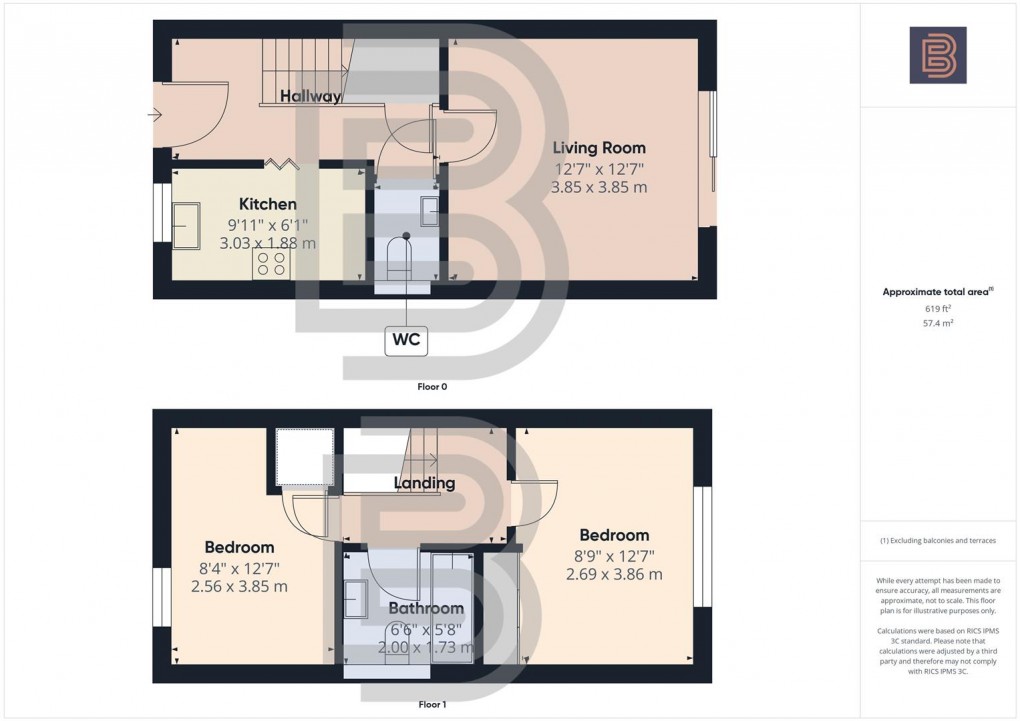 Floorplan for Izod Road, Rugby