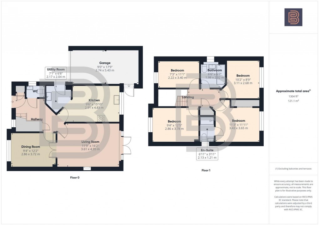 Floorplan for Gerard Place, Cawston, Rugby