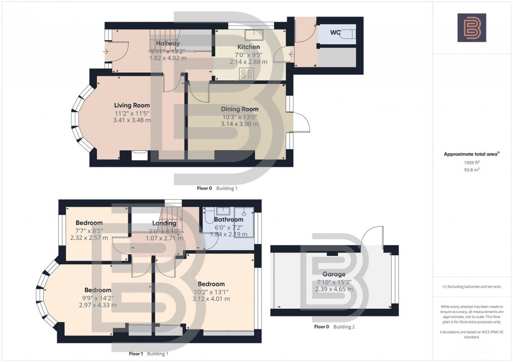 Floorplan for Hillary Road, Rugby
