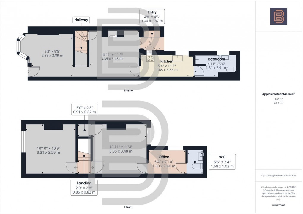 Floorplan for Sandown Road, Rugby