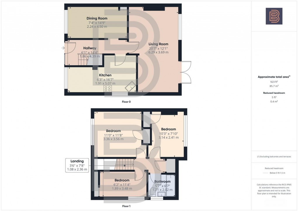 Floorplan for Cymbeline Way, Rugby