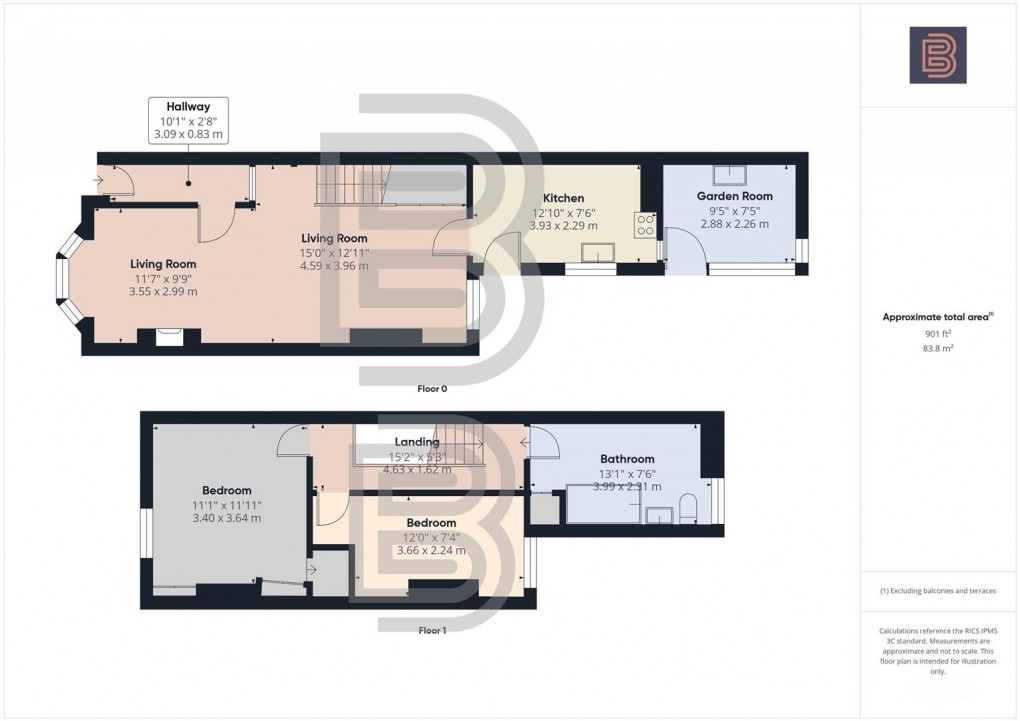Floorplan for Paradise Street, Rugby