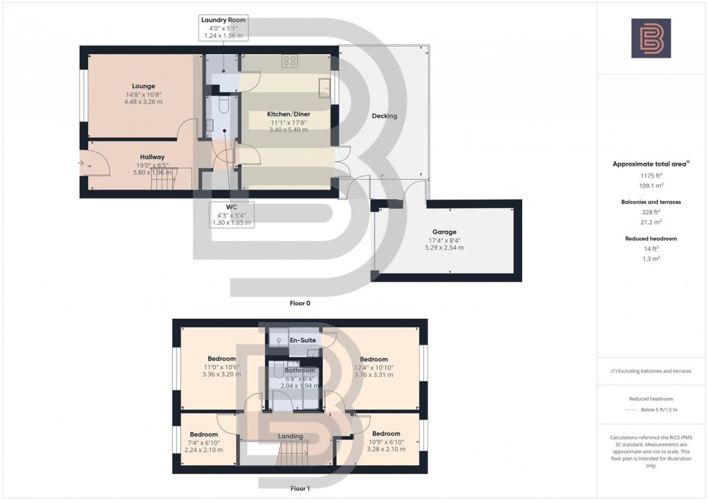 Floorplan for Humphrey Close, Rugby