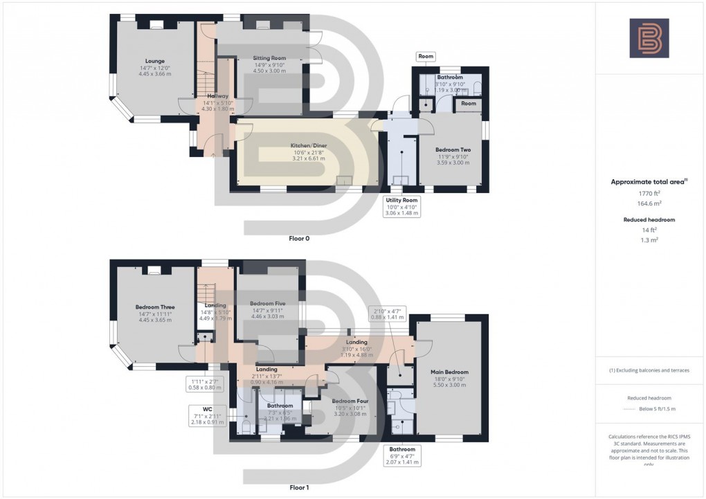 Floorplan for Lancaster Road, Rugby
