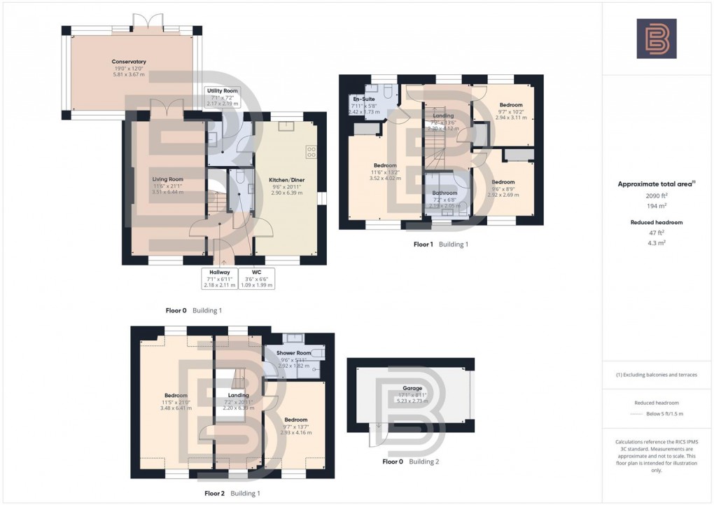Floorplan for Blyth Close, Cawston, Rugby