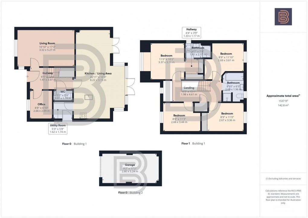 Floorplan for Maxwell Road, Houlton, Rugby