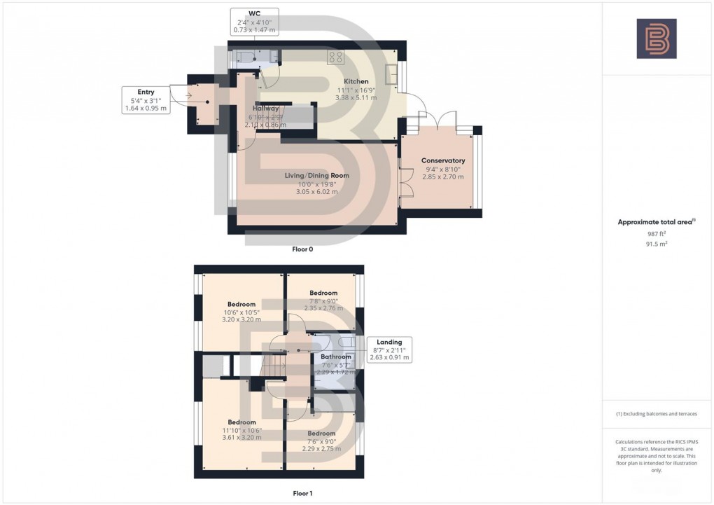 Floorplan for Ashman Avenue, Long Lawford, Rugby