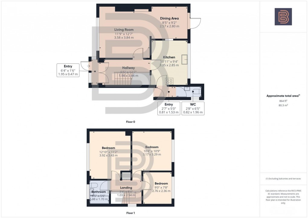 Floorplan for Fleet Crescent, Rugby