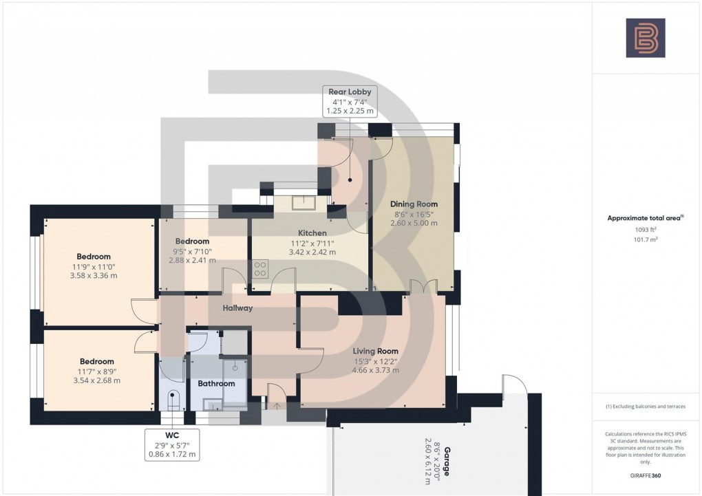Floorplan for Ratliffe Road, Shakespeare Gardens, Rugby