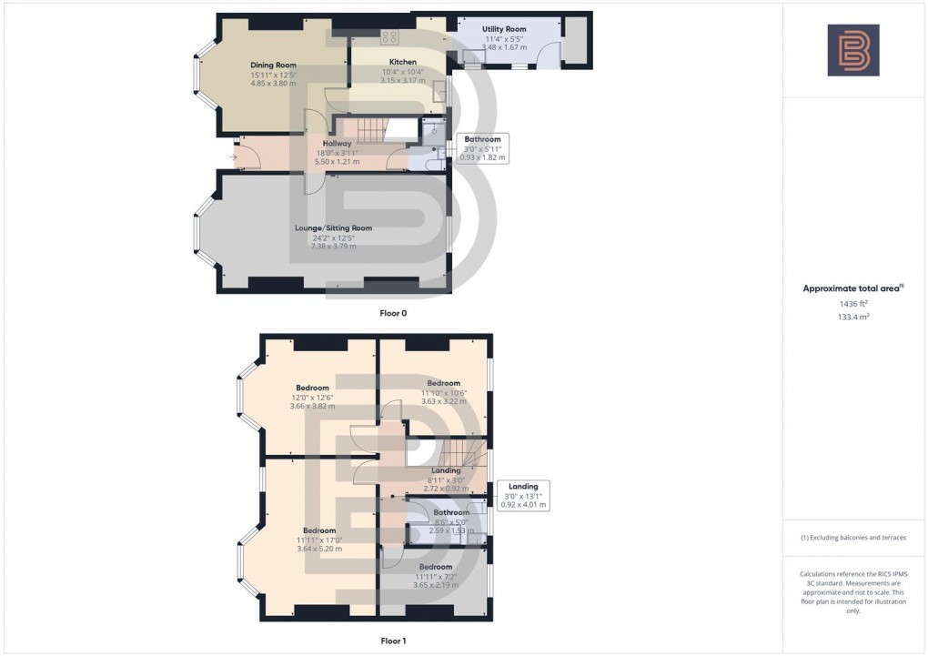 Floorplan for Murray Road, Rugby