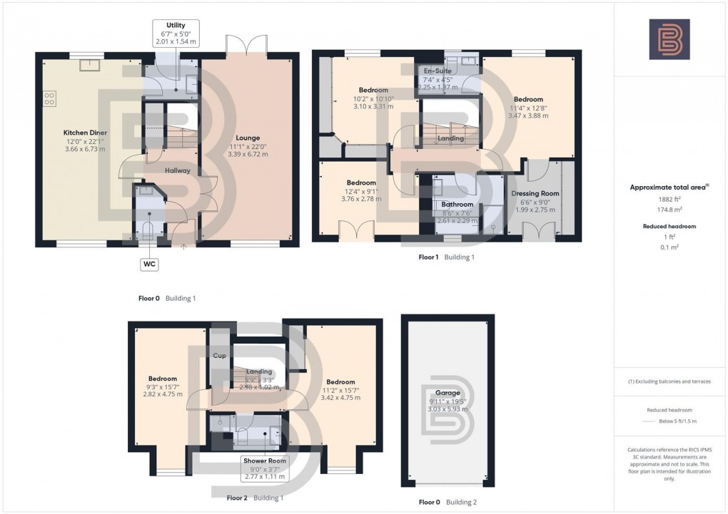 Floorplan for Blackthorn Close, Eden Park, Rugby