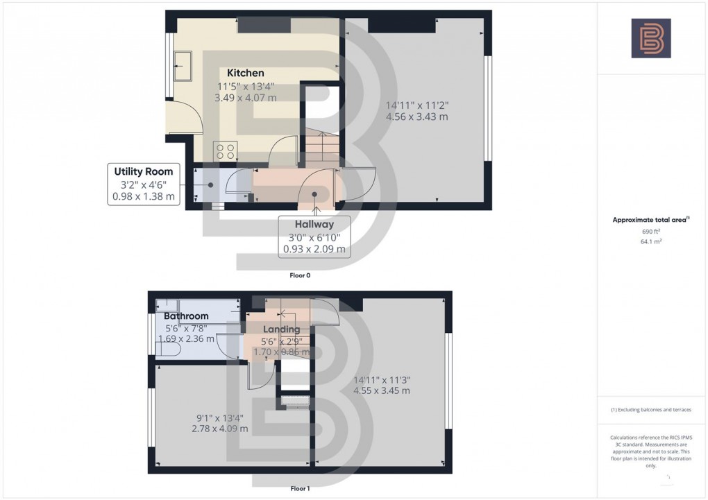 Floorplan for Bennett Street, Rugby