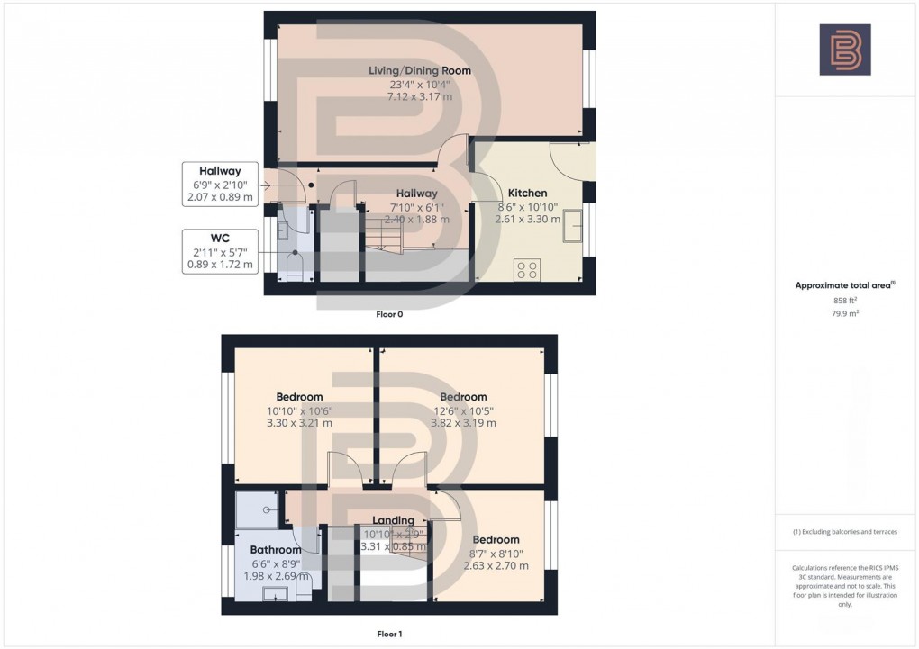 Floorplan for Priory Road, Wolston, Coventry