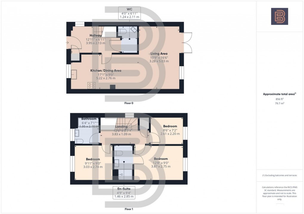 Floorplan for East Close, Cawston, Rugby