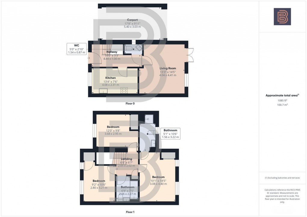 Floorplan for Calvestone Road, Cawston, Rugby