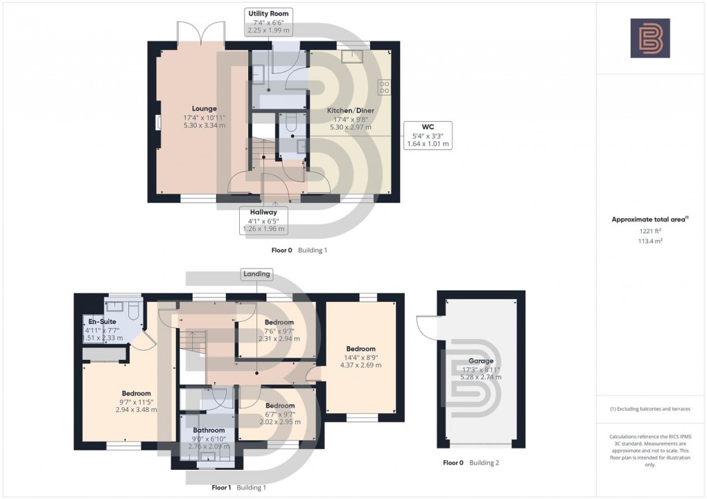 Floorplan for Blyth Close, Cawston, Rugby