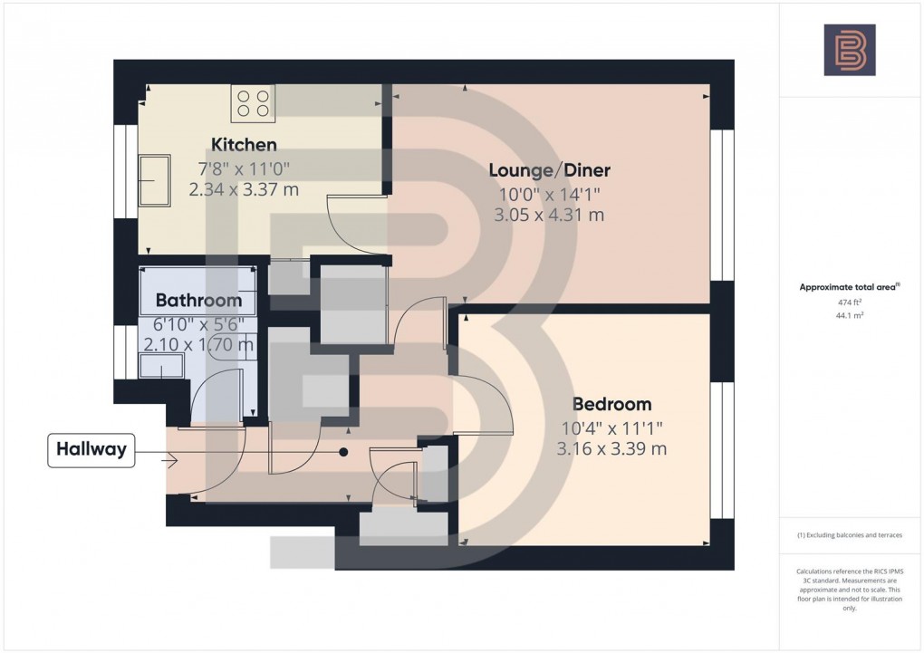 Floorplan for Brookside Avenue, Pailton, Rugby