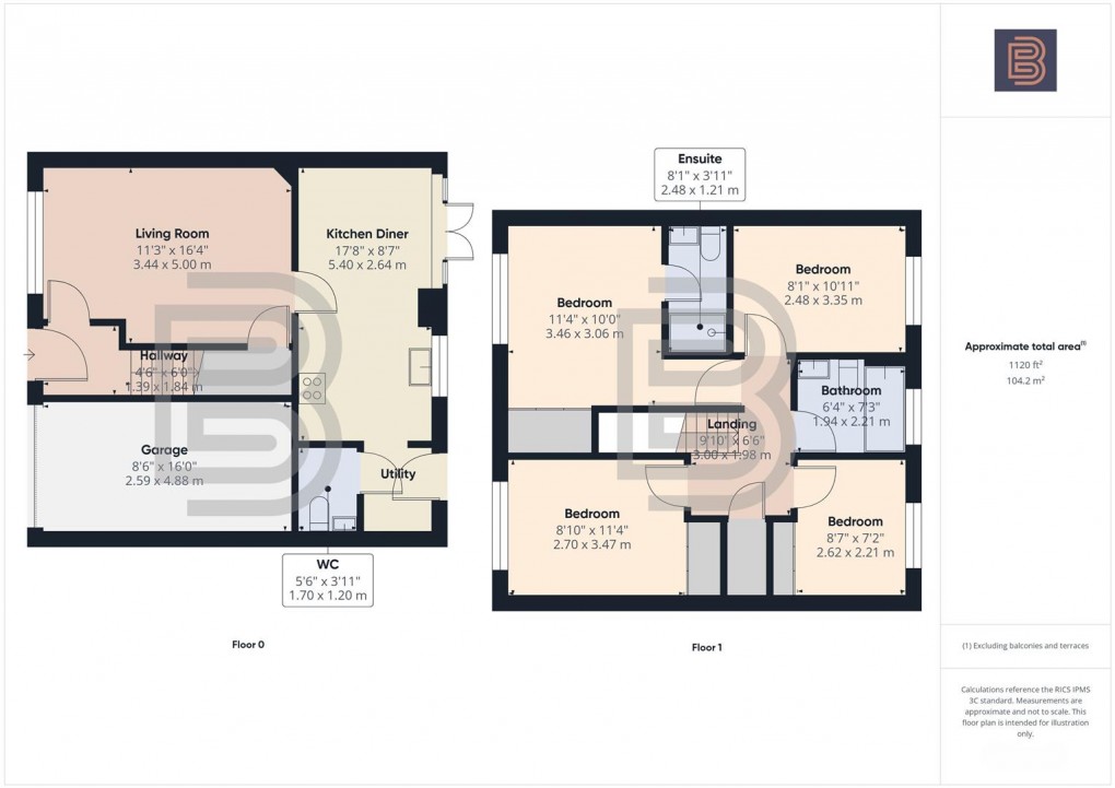 Floorplan for Academy Drive, Rugby