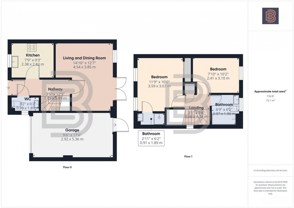 Floorplan for Berrybanks, Rugby