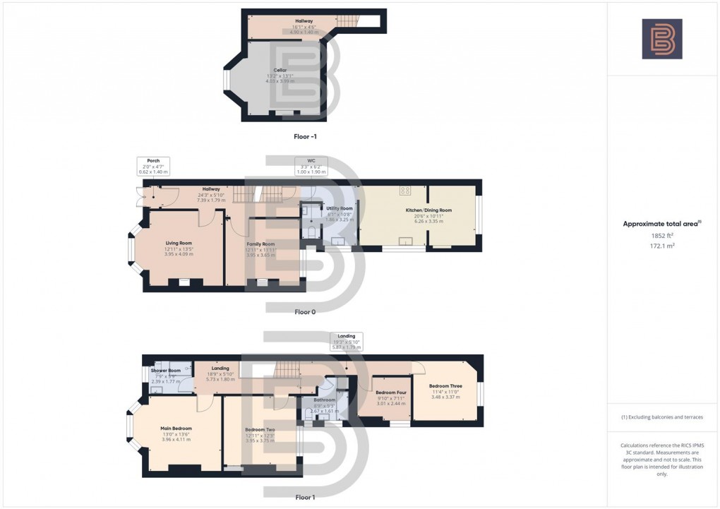Floorplan for Bath Street, Rugby