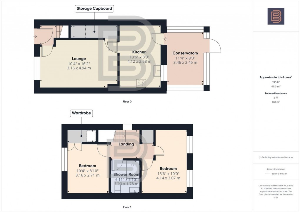 Floorplan for Morton Gardens, Rugby