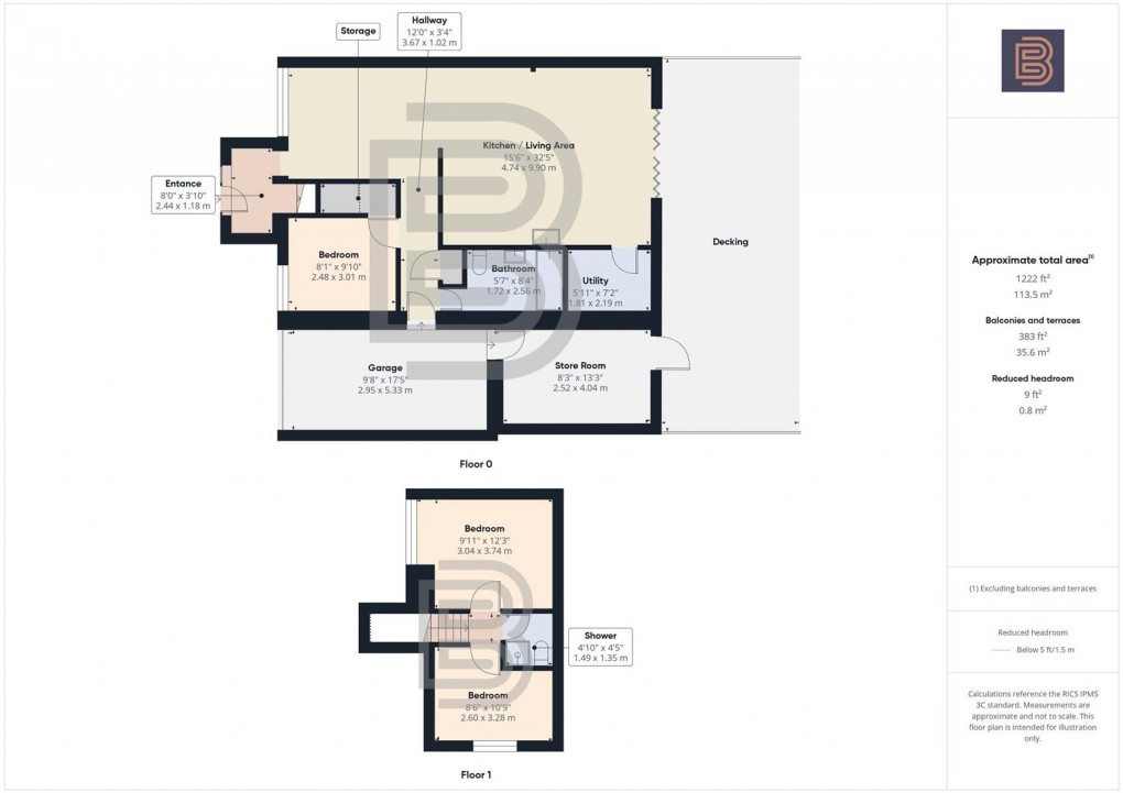 Floorplan for Horne Close, Hillmorton, Rugby