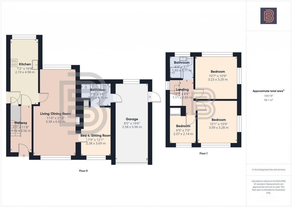 Floorplan for Main Street, Newbold, Rugby
