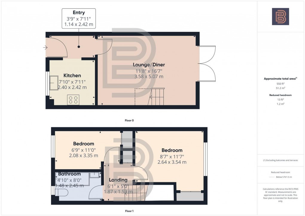 Floorplan for Ilmer Close, Strawberry Fields, Rugby