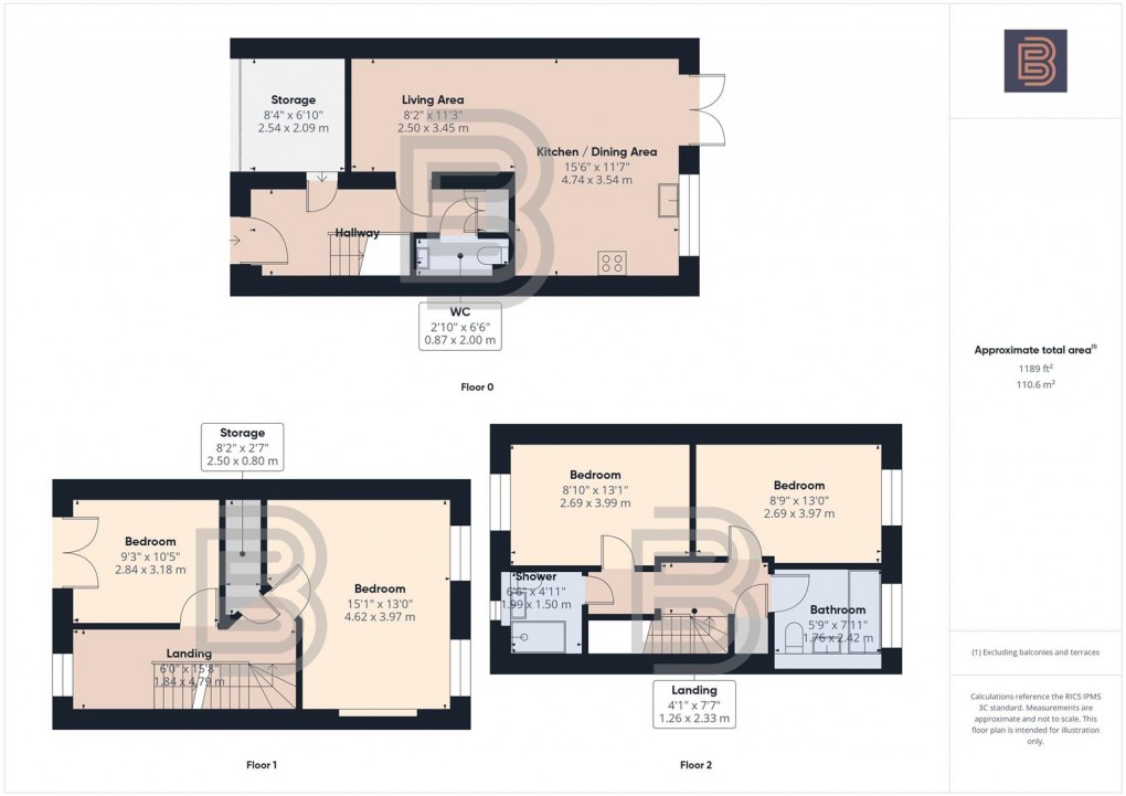 Floorplan for Brodie Close, Rugby