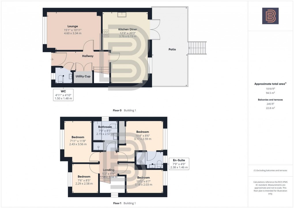 Floorplan for Spear Thistle Close, Eden Park, Rugby