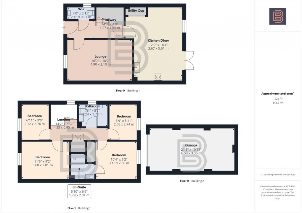 Floorplan for Spectrum Avenue, Ashlawn Gardens, Rugby