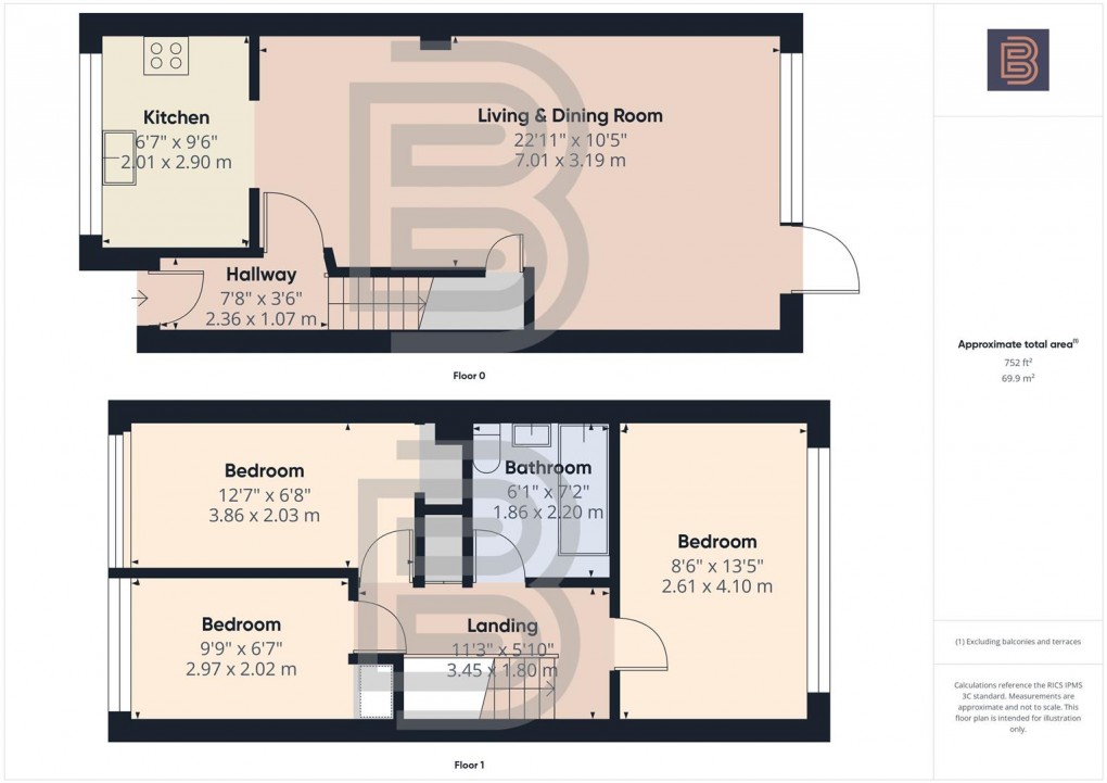 Floorplan for Frobisher Road, Bilton, Rugby