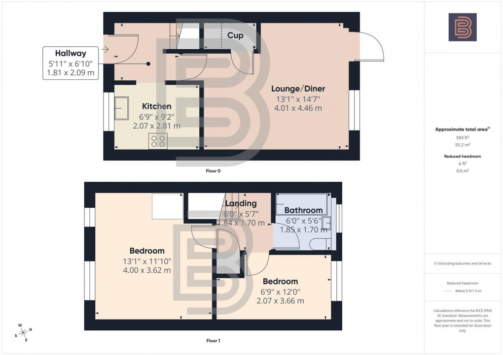 Floorplan for Webb Drive, Boughton Vale, Rugby
