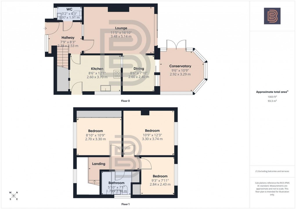 Floorplan for Boswell Road, Shakespeare Gardens, Rugby
