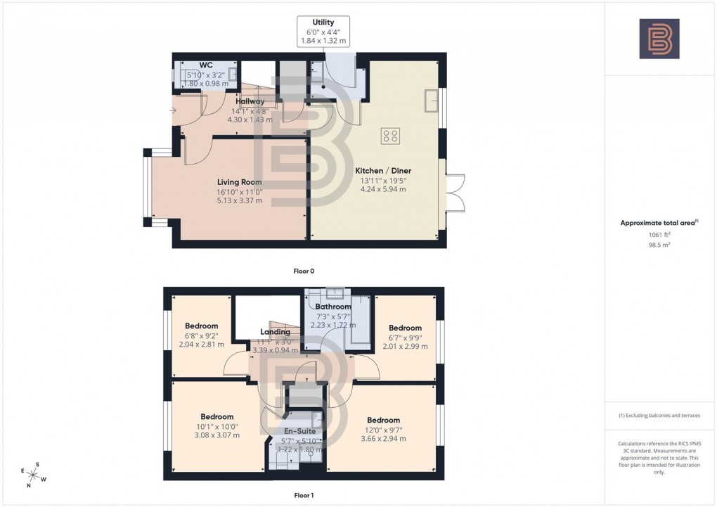 Floorplan for Hollinghurst Close, Houlton, Rugby