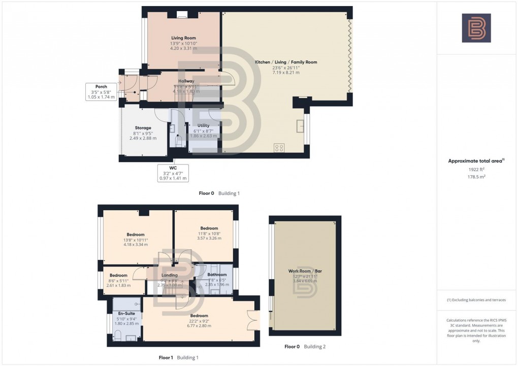 Floorplan for Dyson Close, Hillmorton, Rugby