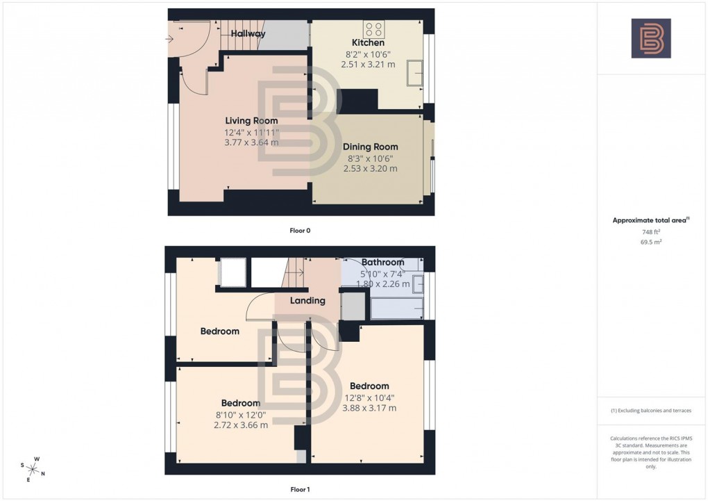 Floorplan for Coton Road, Hillmorton, Rugby