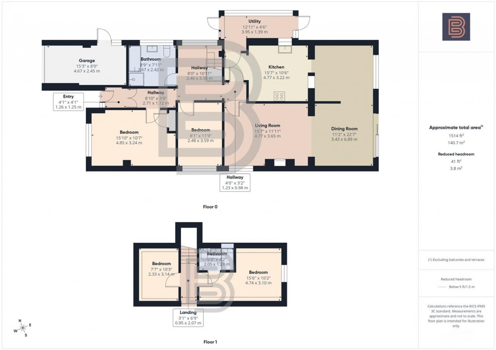 Floorplan for North Road, Clifton Upon Dunsmore, Rugby