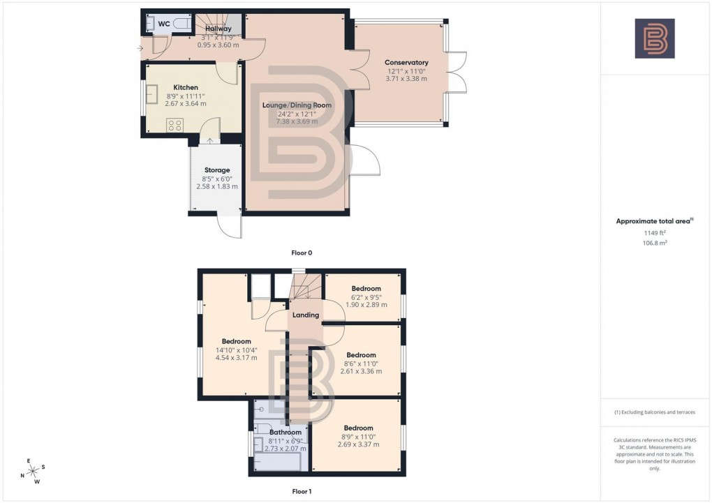 Floorplan for Steeping Road, Long Lawford, Rugby