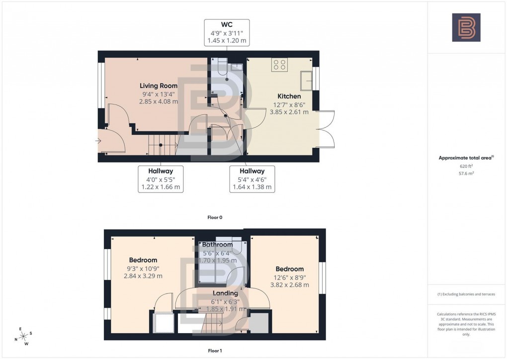 Floorplan for Chervil Way, Rugby