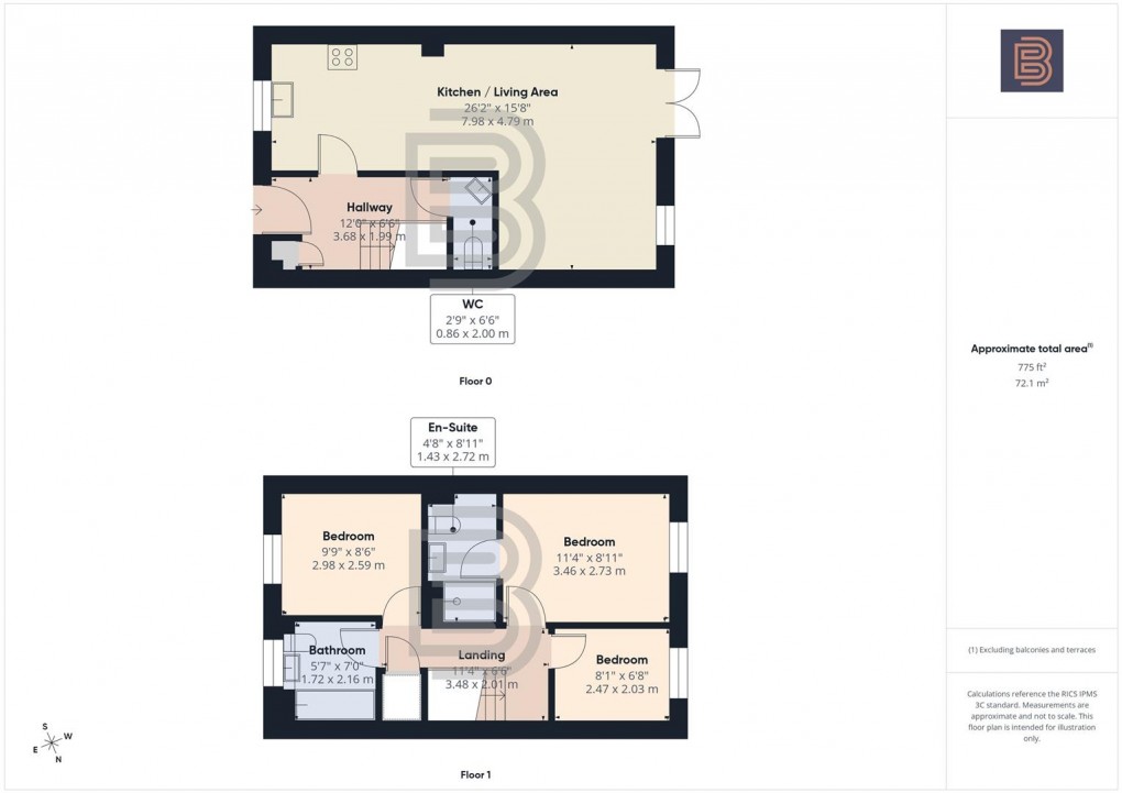 Floorplan for East Close, Cawston, Rugby