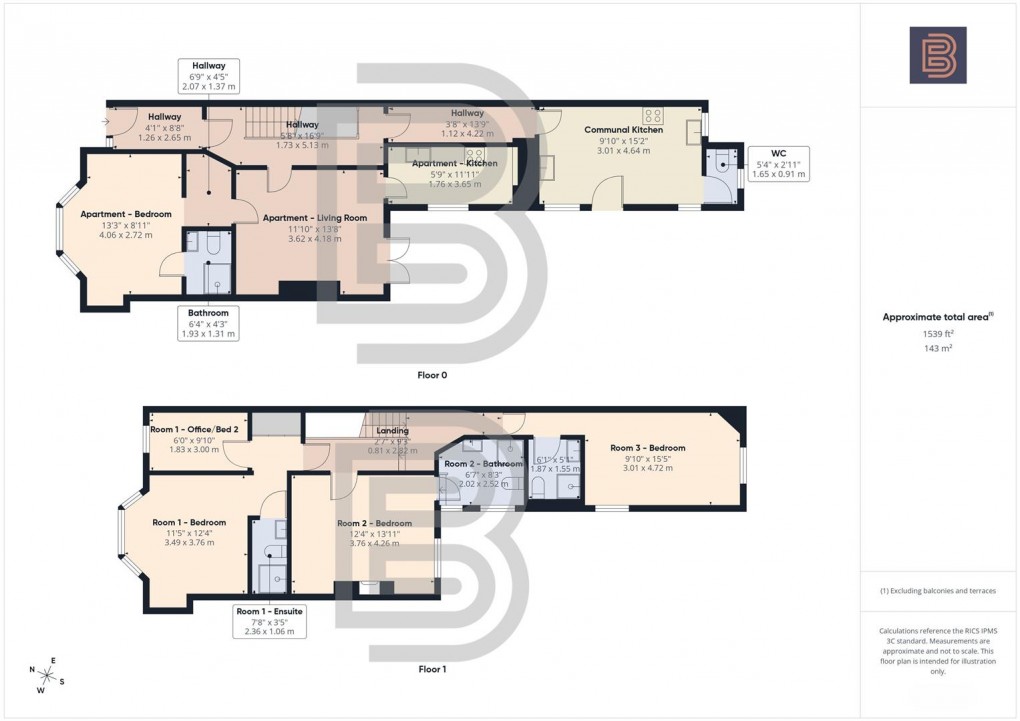 Floorplan for Regent Street, Rugby