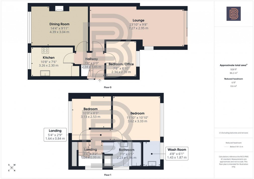 Floorplan for Plantagenet Drive, Rugby